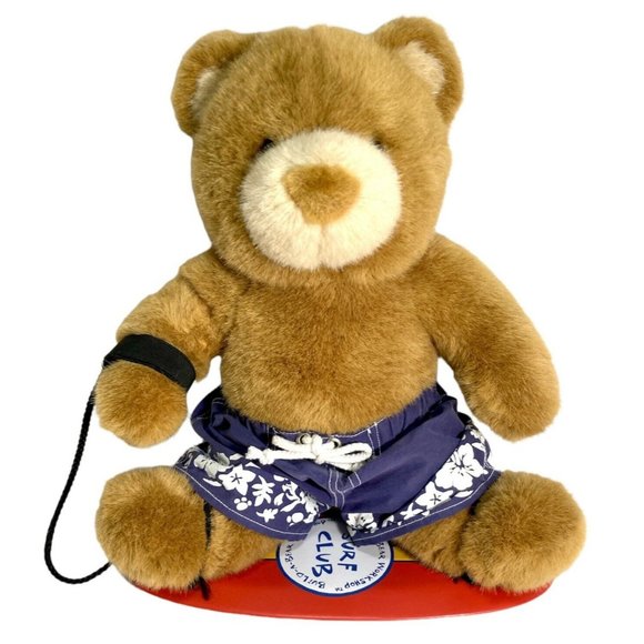 Surf Club Teddy Bear Build-A-Bear Brown Swim Shorts Stuffed Animal Plush PA-9859 - Picture 1 of 12